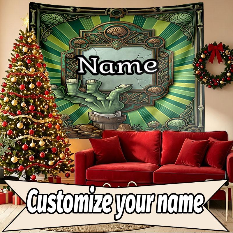 Custom Name Personalized Plants vs. Zombies Print Tapestry, Wall Art Decor, Bedroom, Dorm, Apartment, LivingRoom, Party Backdrop, Gift for Birthday
