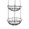 3 Tier Hanging Fruit Basket Rack Iron Wire Multifunctional Vegetable Storage Organizer
