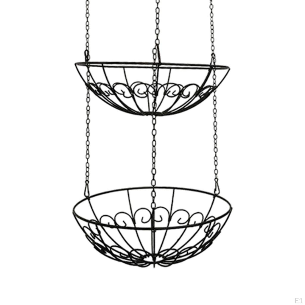 3 Tier Hanging Fruit Basket Rack Iron Wire Multifunctional Vegetable Storage Organizer