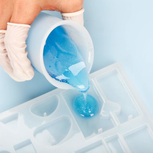 Nicpro Silicone Resin Measuring Cup Tool Kit, Includes 250ml & 100ml Measuring Cups, Silicone Popsicle Stirring Sticks, Pipettes, Epoxy Resin Mixing F