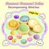 New Glitter Colorful Dumpling Stress Relief Balls Fidget Sensory Toy Simulation Food Sensory Squeeze Bun With Steamer Blind Box
