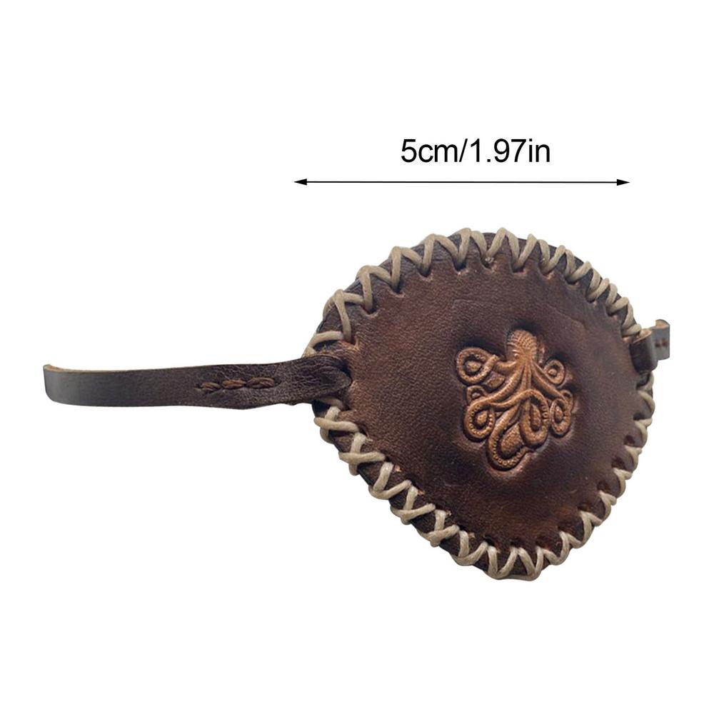 Pirate Eye Patches Retro PU Leather Eye Patch Fancy Dress Eye Patche Adjustable Medieval Gothic Cosplay Costume Steampunk