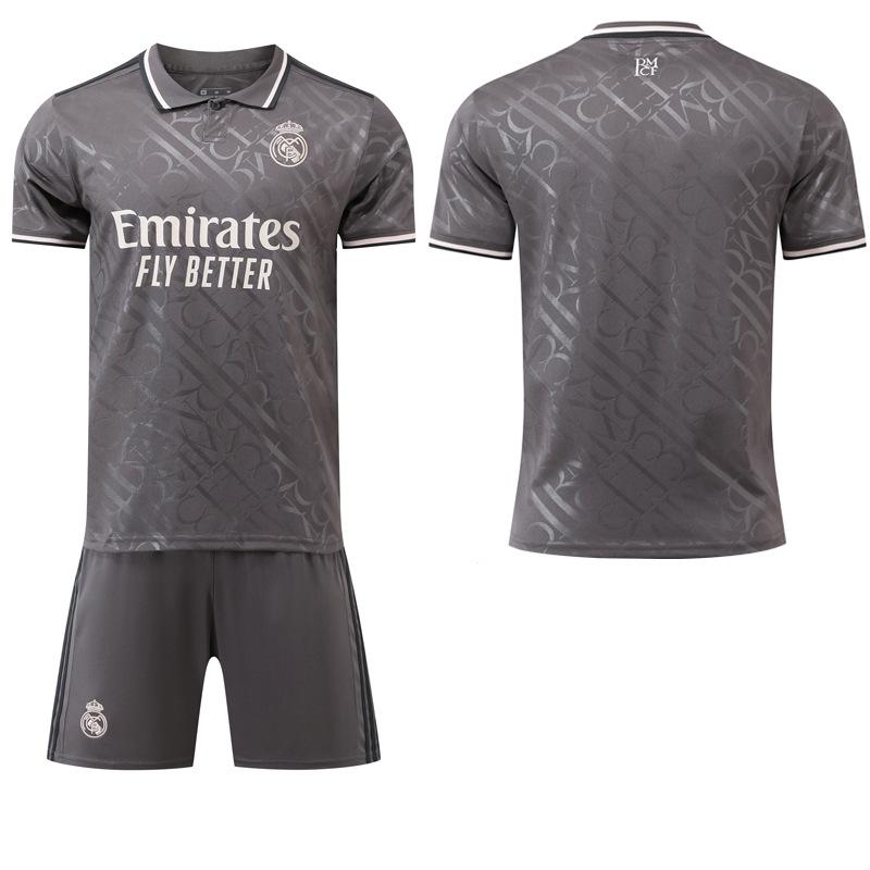 2024 Real Madrid 2nd away grey jersey #9 Mbappé #5 Bellingham #7 Vinícius Football Jerseys