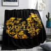 1PC Wu-Tang Clan Print Flannel Blanket, High quality All Seasons, Home Decor, Warmth and Comfort, Perfect for Christmas Gifts