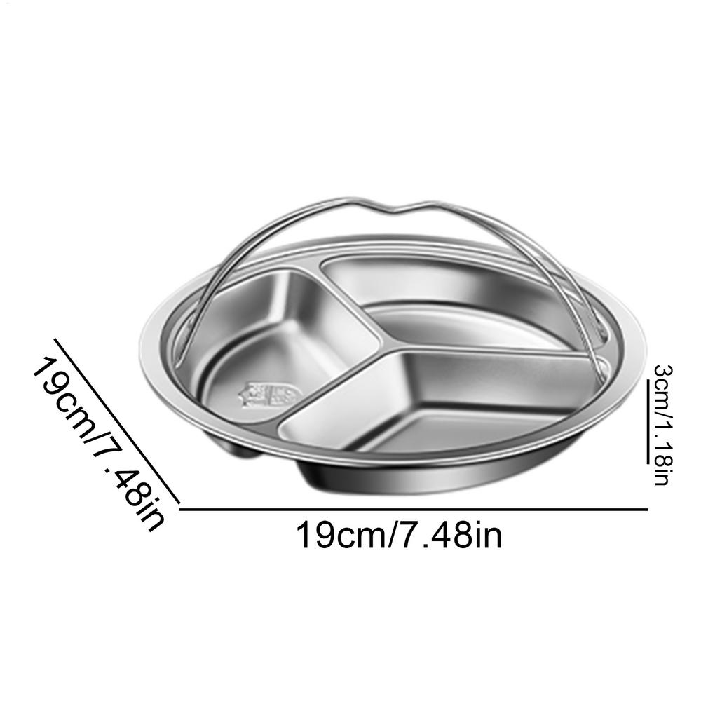 

Разделенный поддон для пароварки, Секционированный поддон для приготовления на пару, Эргономичная ручка, Защита от ожогов, Кастрюля-пароварка для эффективного и безопасного приготовления