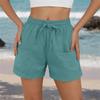Women's Casual Loose Drawstring Beach Shorts With Pockets