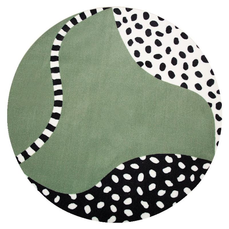 Light Luxury Bedroom Decor Round Carpet Thickend Plush Bedside Floor Mat Fluffy Soft Rug Leopard Pattern Carpets for Living Room