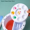 3-in-1 Palette Lid Painting Brush Holder Brush Washer Bucket With Art Watercolor Oil Painting Cleaning Tools Brushes Tray Basin