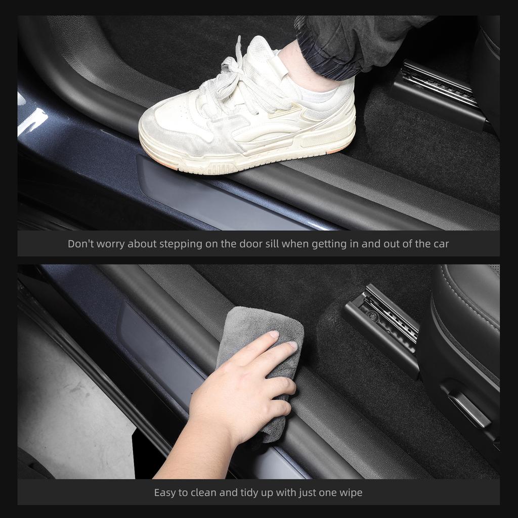 for Tesla Model Y Launch 2025 2026 Juniper Central Control Side Anti-kick Pad TPE Door Sill Strip Guard Protection Cover