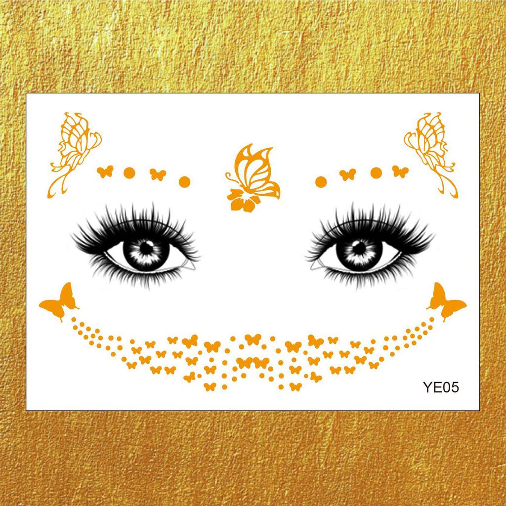 New Style Waterproof & Sweatproof Face Tattoo Stickers for Makeup