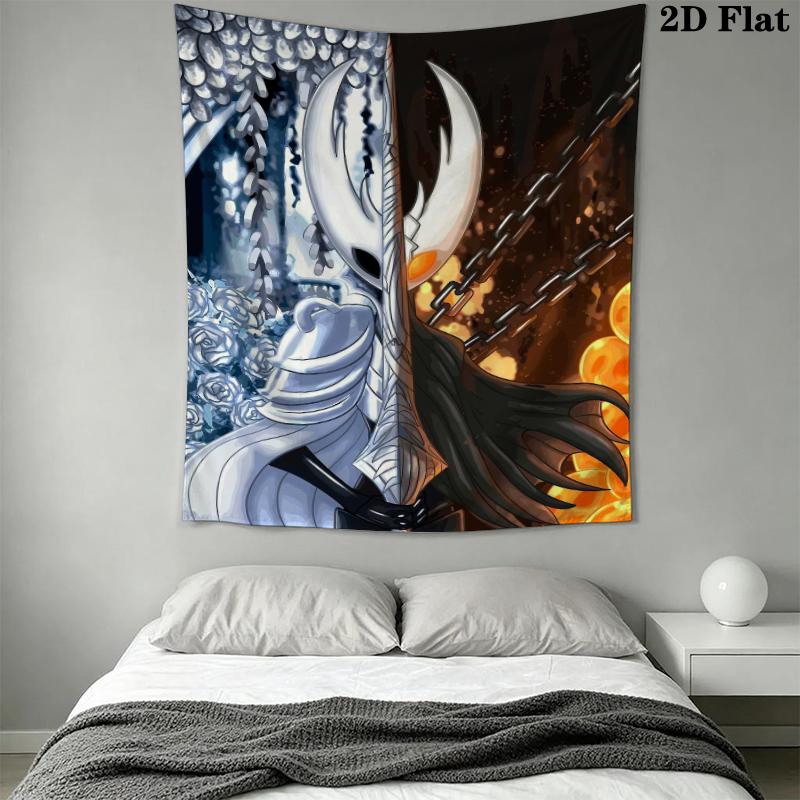 Hollow Knight Wall Tapestry Aesthetic Wall Hanging Printed Fabric Blanket Decorative Tapestries for Bedroom Living Room Home Decor