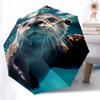 1 Stück Otter, Automatischer Öffnungs-/Schließschirm für Wasser - Kompakter Reiseschirm mit 8-Speichen-Stabiler Rahmen, Leichtes & Tragbares Design z08