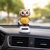 Cute Swinging Owl Toy Car Interior Solar Dancing Toy Car Dashboard Ornament Auto Dashboard Dancing Figurine Ornament Accessories
