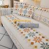 Printed Sofa Cover Chenille Washed Embroider Living Room Sofa Back Cushion Non-Slip Simple Furniture Dustproof full Cover Cloth