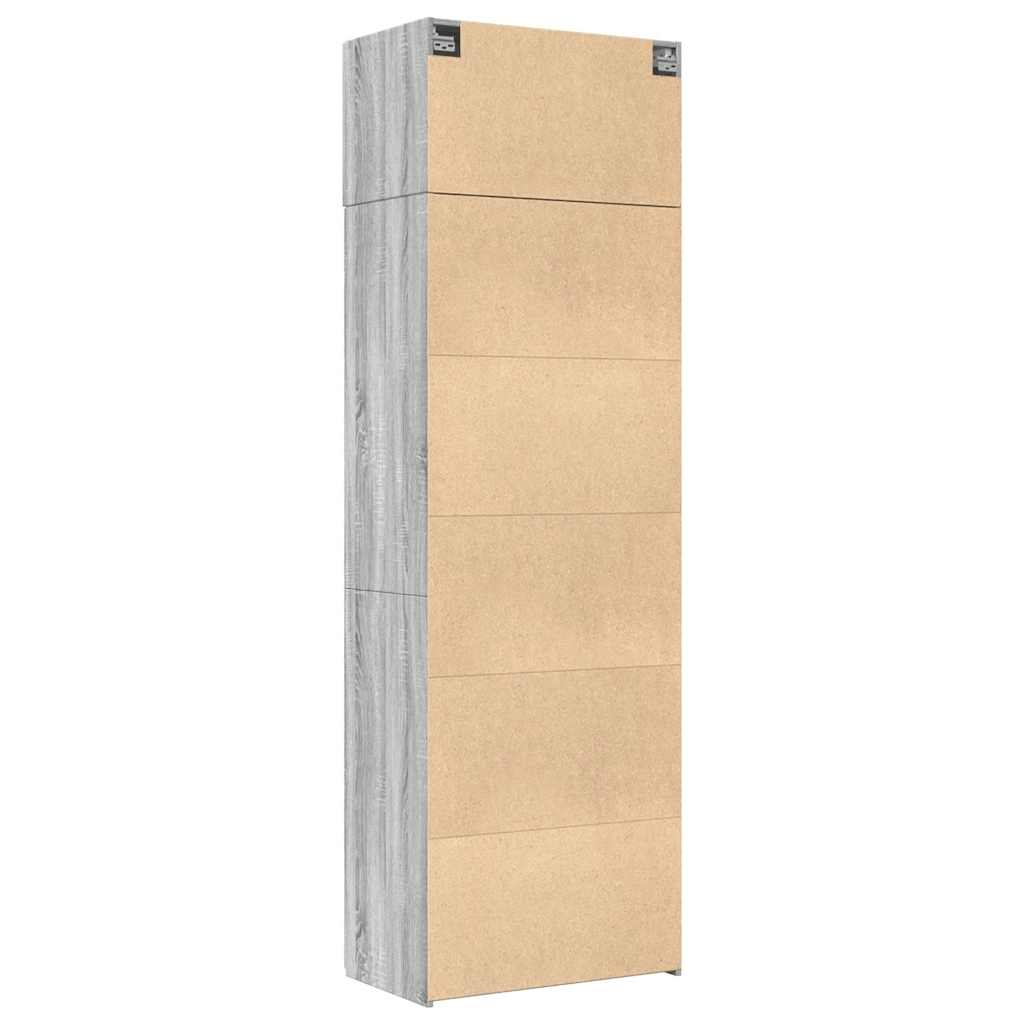 High Cabinet Grey Sonoma 70x42.5x225 Cm Particleboard