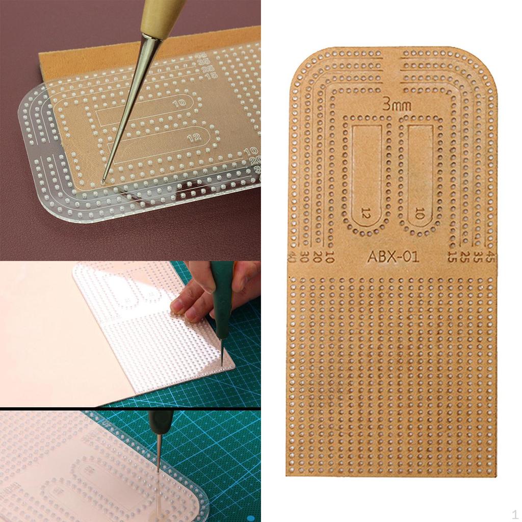 1 Piece Handcrafted Leather Acrylic Punching Positioning Calculation Rule Stencil Template