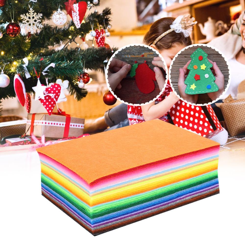 80 Stück Verschiedene Farben DIY Bastelmaterial Quadratische Form Vlies Filzstoff Filzplatten Heimnähen