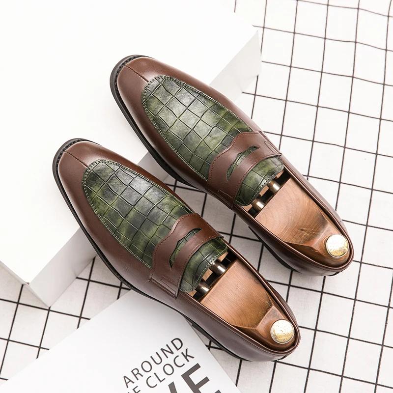 Big Size 38-48 Men's Casual Leather Shoes Fashion Elegant Male Office Footwear for Party Wedding Luxury Men Formal Shoes Male