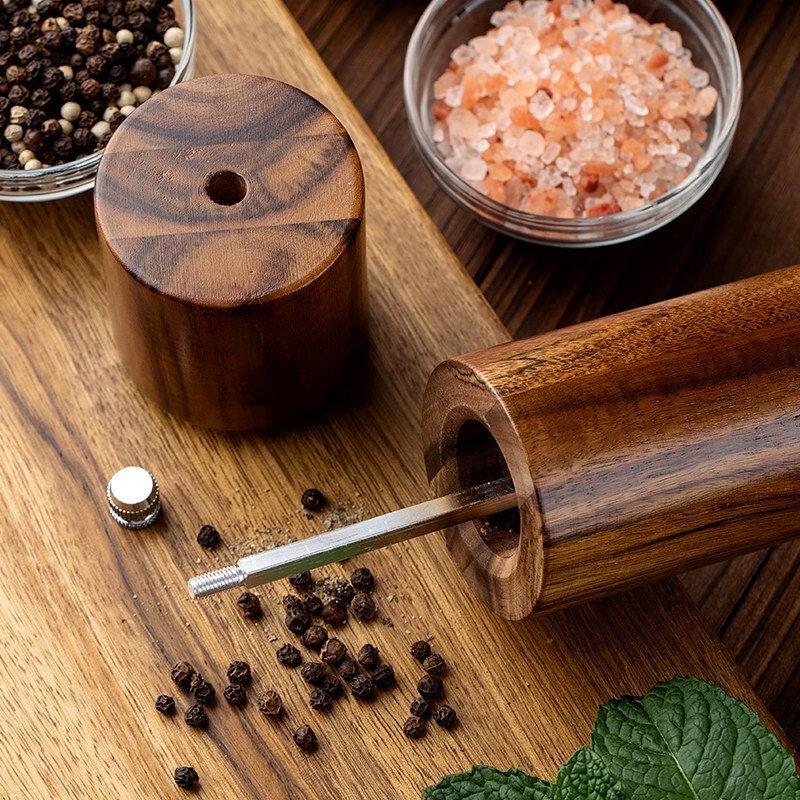 Abdo Acacia Wood Manual Pepper Grinder