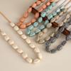 Fashion Irregular Acrylic Beaded Necklace, Design Sense Geometric Bead Clavicle Chain Necklace Women