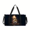Large Travel Bag Flame Football Multi-Functional Duffle Tote Bag Handbags Waterproof Gym Bags For Boys/Girls Kids Fitness Bag