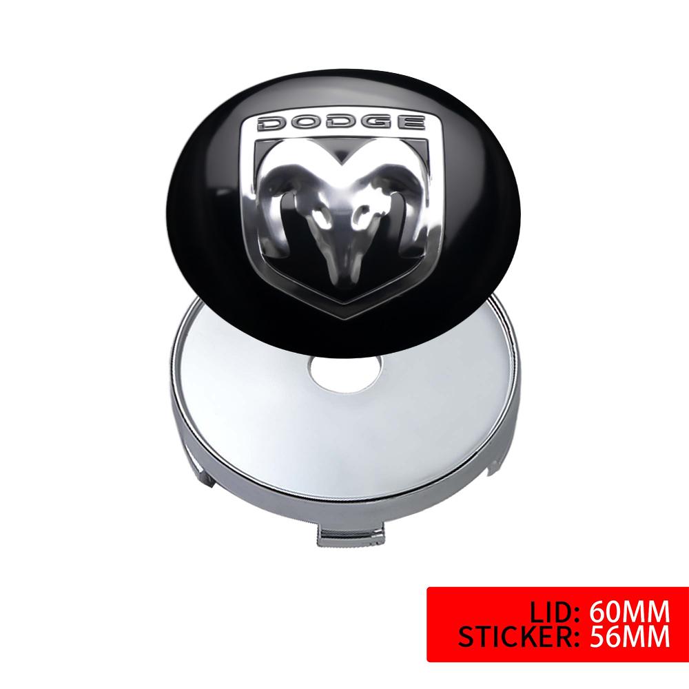 4PCS 56mm 60mm Car Wheel Center Cap Logo Hub Badge Rims Cover For Dodge Durango Dakota Neon Caliber SXT Nitro Ram1500 Avenger