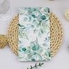 20Pcs/pack 33x40cm Green Leaf Printed Napkins Home Dining Rooms Hotels Restaurants Party Decorations Disposable Tissues