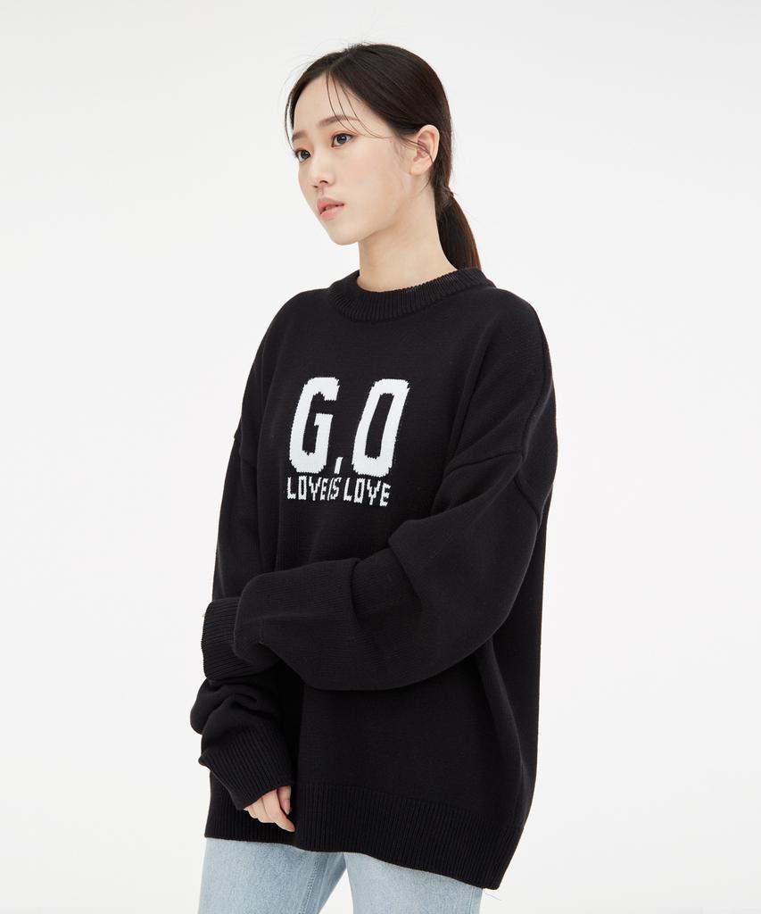 GIFTORIGINAL (Unisex) Go Love Knit Black