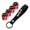 MTDY7 Car Key Ring Suede Rope Keychain Metal Wheel Tire Valve Caps For KIA Rio Ceed Sportage Cerato Soul Sorento Car Stickers