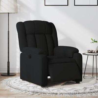 Vidaxl Electric Recliner Armchair, Black, Fabric Upholstered