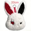 26 New Models 20Cm Rabbit Plush Keychain Halloween Bunnys Plush Toy  Keychain Easter Bunny Plush Dark Rabbit Keychain Easter Gif
