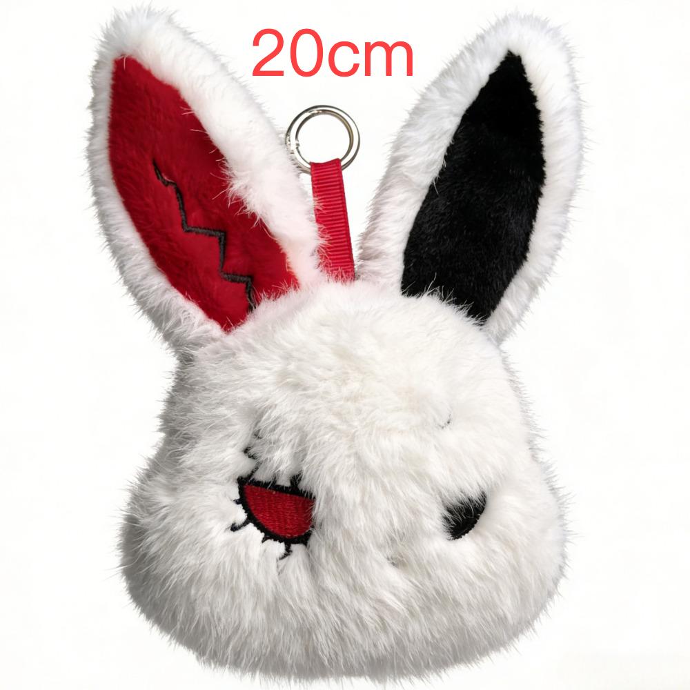 26 New Models 20Cm Rabbit Plush Keychain Halloween Bunnys Plush Toy Keychain Easter Bunny Plush Dark Rabbit Keychain Easter Gif