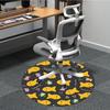 1PC Goldfish Biscuit Shapes Office Round Area Rug, Mat Suitable For Office, Under Office Chairs Bedroom Living Room Home Decor, Room Deco