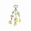 Acrylic Beads Bag Charms Colorful Floral Star Tassel Key Chain Beaded Hanging  Girls Gifts