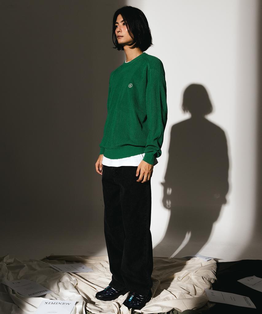 AGENT PEEK Agp Acrylic Round Knit Green