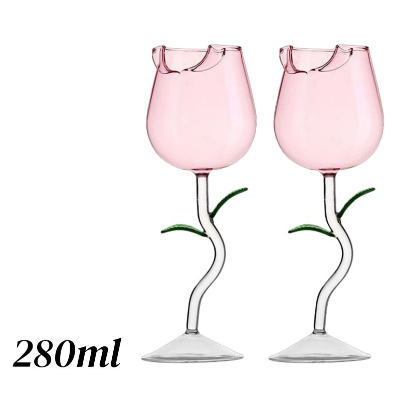 1/2 szt. Kieliszek do wina różowego 9,5 oz Kryształowy kieliszek do wody z kwiatowym wzorem Kieliszki do koktajli i soków Romantyczna dekoracja na imprezy, do barów, na wesela
