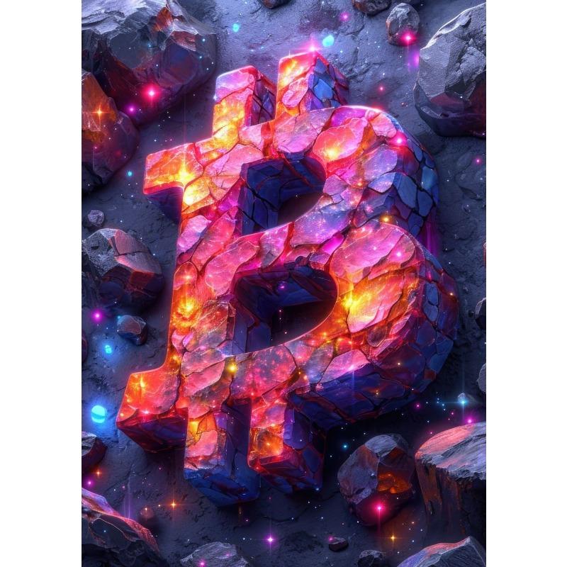 Crypto Bitcoin Logo Poster Canvas Printing Wealth Crypto Wall Art Decor Gaming Room Home Living Room Wall Art Decor Prints Gift