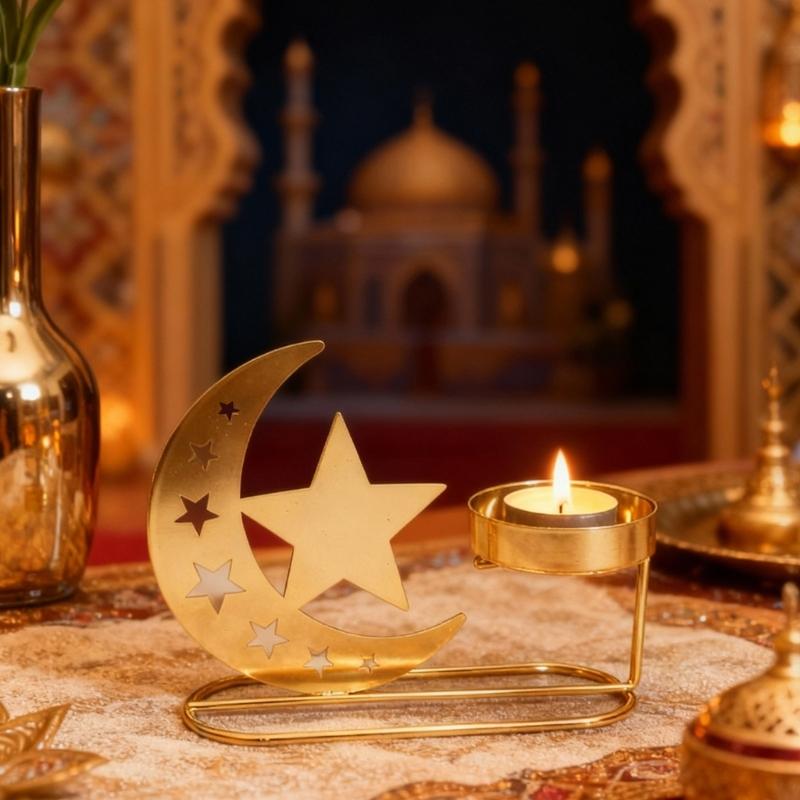 Moon Shaped Candle Holders Tealight Holders Metal Moon Candle Stand Candlestick for Christmas Dining Wedding Home Decors