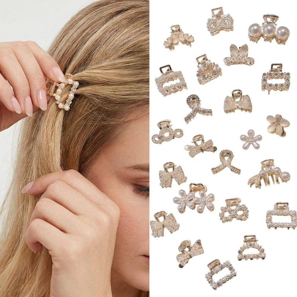 10/20pcs Rhinestone Decorative Hair Barrettes for Girls Braid Hairstyle Accessories