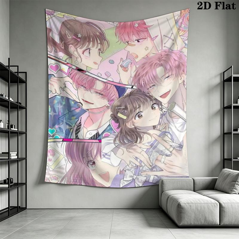 Tamon's B Side Wall Tapestry Aesthetic Wall Hanging Printed Fabric Blanket Decorative Tapestries for Bedroom Living Room Home Decor