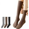3 Pairs Women's Wool Socks Autumn Winter Warm Compression Shaping Slimming Long Knee-High Calf Socks Mixed Colors
