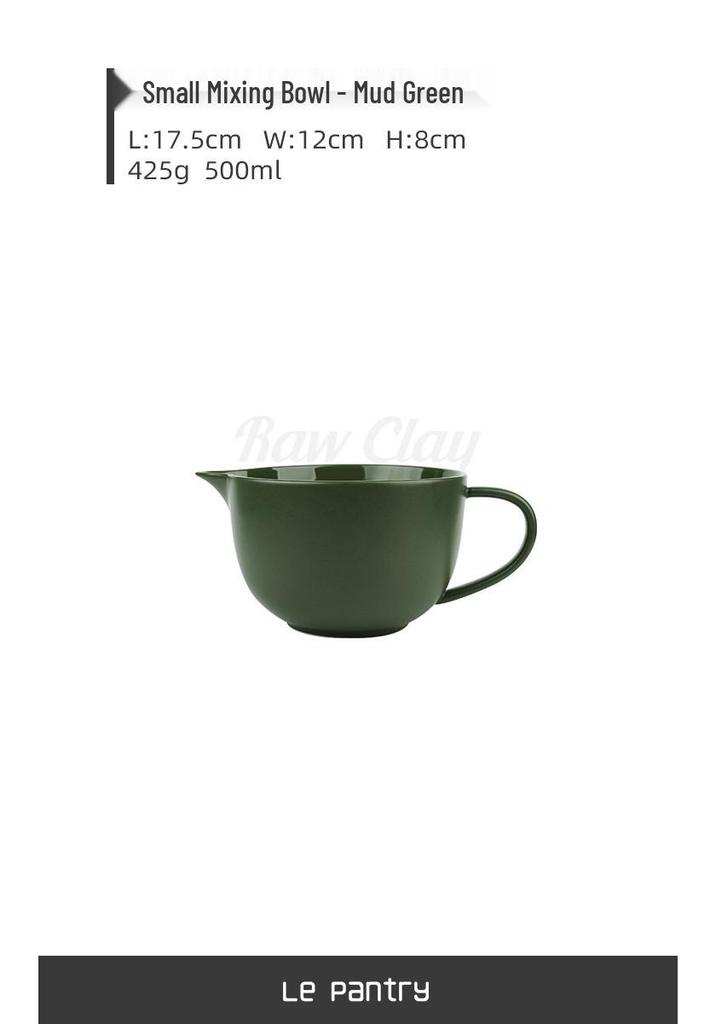 LePantry Ceramic Mixing & Measuring Bowl with Handle and Spout