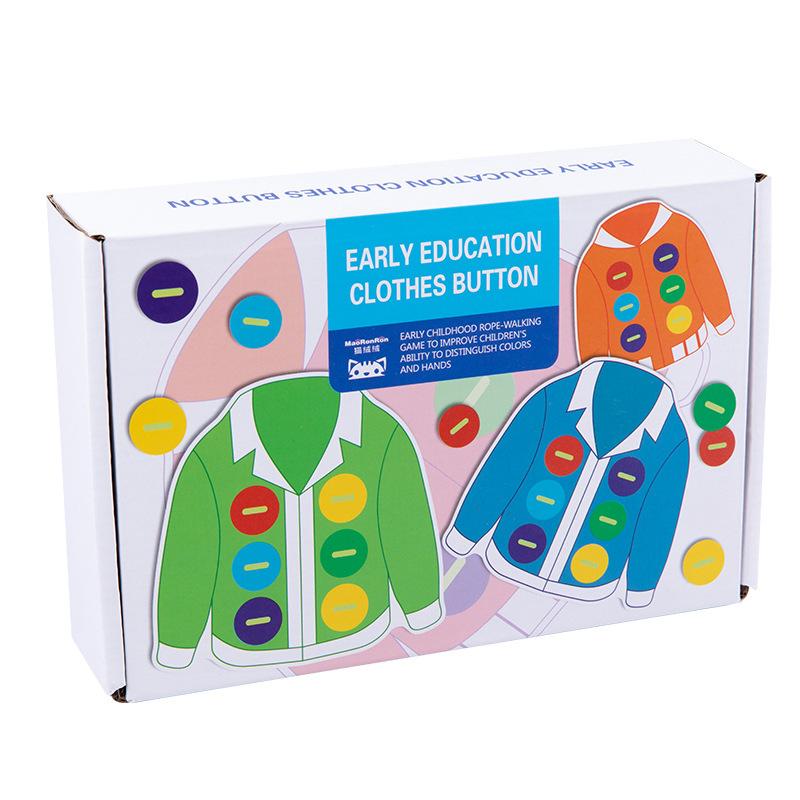 

Деревянная игрушка-шнуровка для одежды, игра на развитие мелкой моторики по Монтессори для малыша, игра с карточками-шнуровками, подарки для игры на раннее развитие