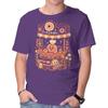 Unisex Crew Neck T-Shirt Pink Puff Donuts Graphic Short Sleeve Casual Tee