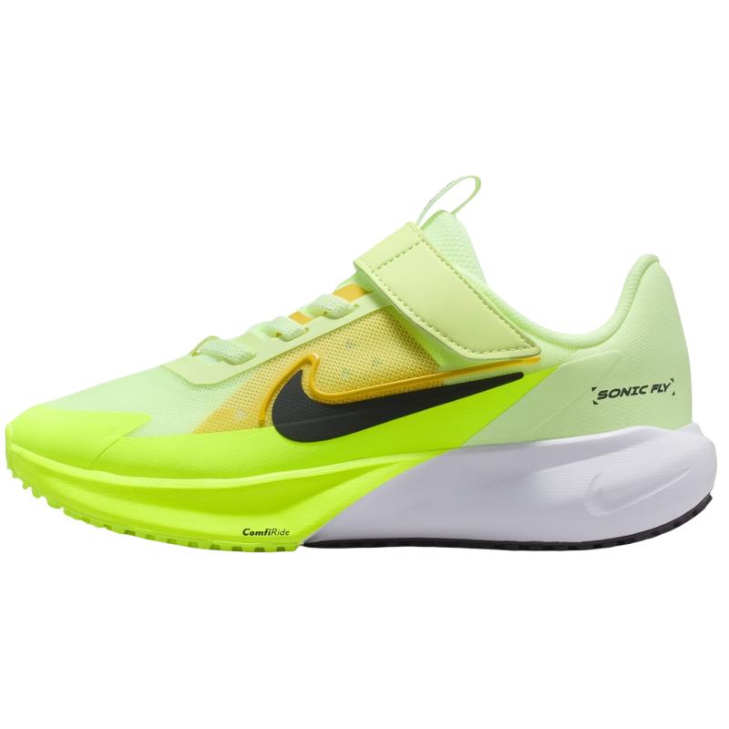 New Nike SONIC FLY Abrasion Resistant Low Top Kids' Running Shoes Light Green/Yellow/Black Children Aged 3 7 Years Old FZ0016-700
