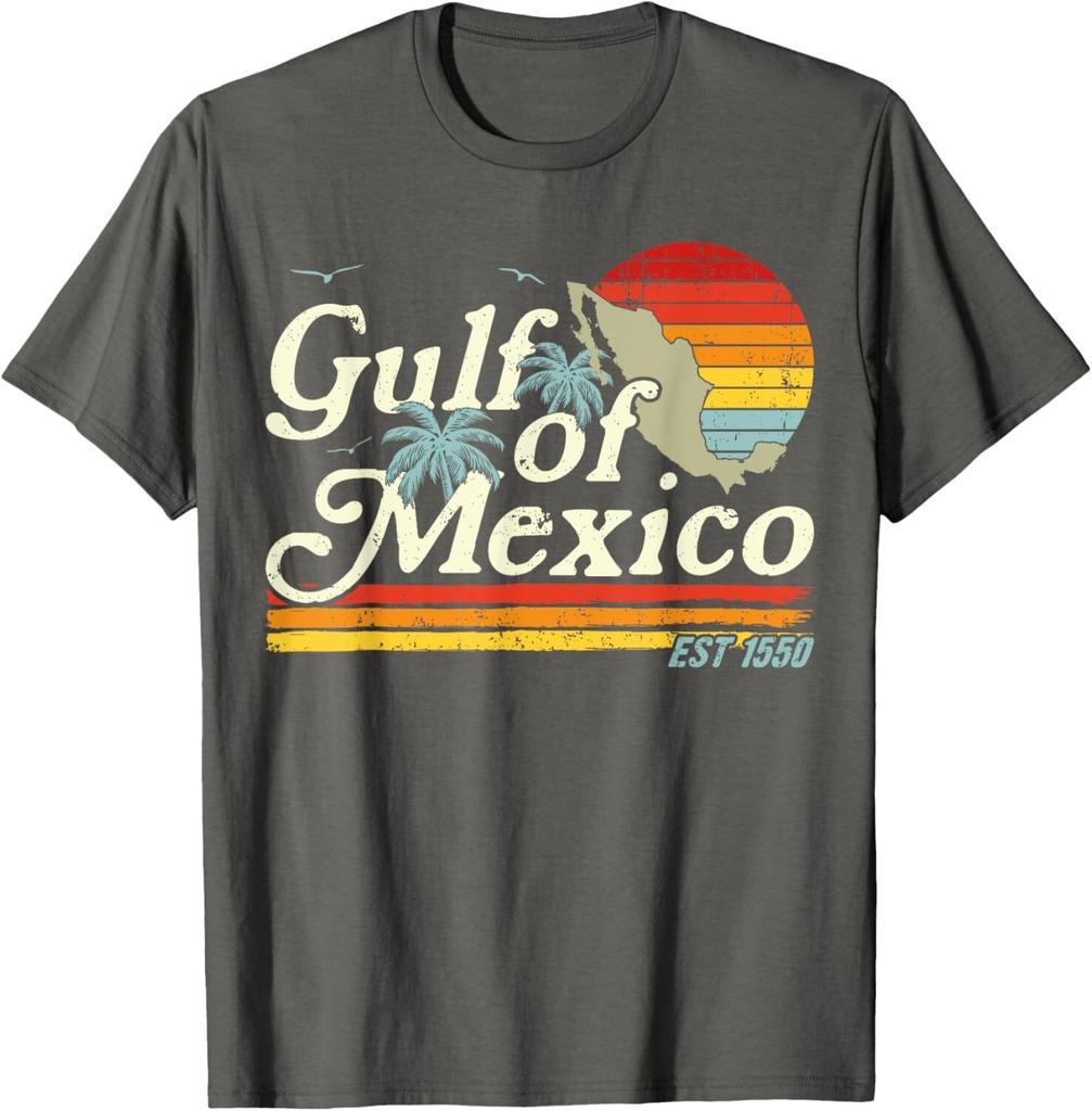 Golfo De México Retro Gulf of Mexico Est 1550 Beach Vintage Unisex T-Shirt