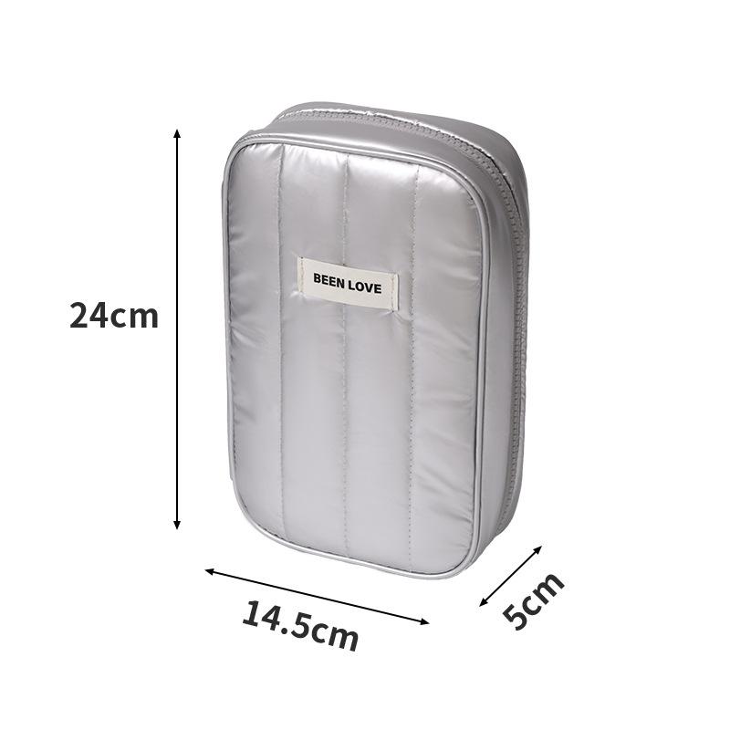 1pcs Portable Phone Cable Organizer Bag Large-Capacity Travel Charger Storage Pouch Stylish Power Bank Handheld Bag