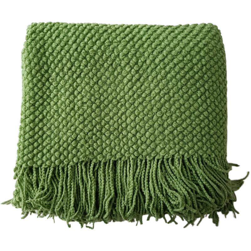 Nordic Retro Knitted Blanket – Perfect for Bedroom, Office, Airplane, or Air Conditioning Use.
