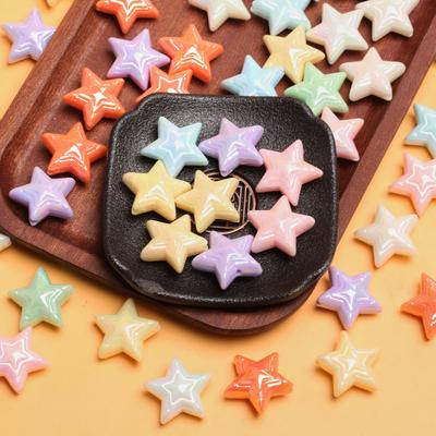 10Pz 22,8mm Moda Acrilico Colorato Stella a Cinque Punte Perline Sfuse Materiale Fai-da-te Fatto a Mano Creazione di Gioielli