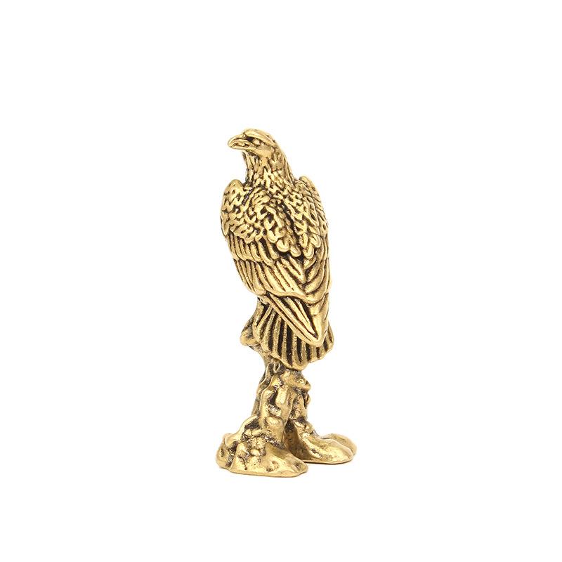 Statua Aquila in Ottone Vintage Statua Animale Simulato Decorazione Ornamento per Scrivania Casa Ufficio Metallo Figura Oggetti di Scena Giocattolo Regalo